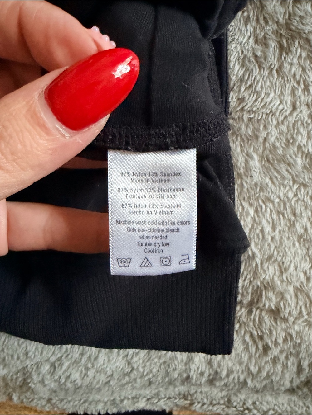 ALO Yoga Black Ribbed High-Rise Leggings - Picture 4 of 4